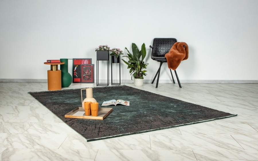 Luxury Picasso Art Elysee Laagpolig Velvet Vloerkleed Groen