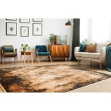 Luxury Picasso Art Elysee Laagpolig Velvet Vloerkleed Goud