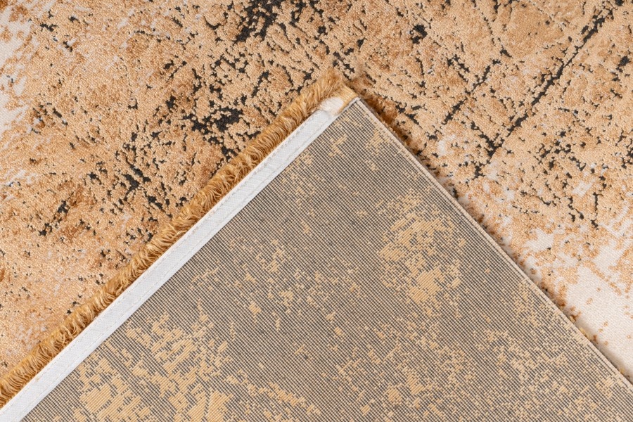 Luxury Picasso Art Elysee Vloerkleed - Laagpolig Luxe Tapijt - Soft Fluweel - Goud
