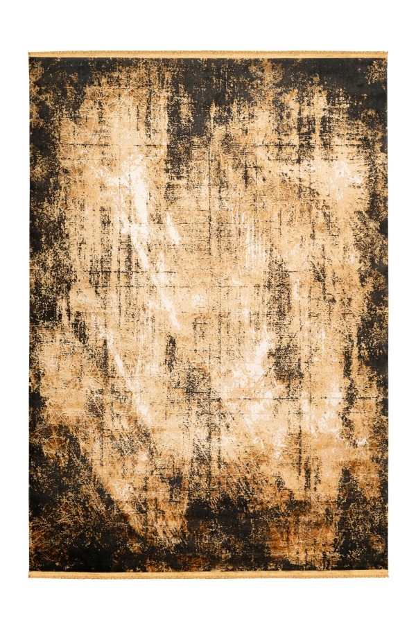 Luxury Picasso Art Elysee Vloerkleed - Laagpolig Luxe Tapijt - Soft Fluweel - Goud