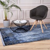 Luxury Picasso Art Elysee Laagpolig Velvet Vloerkleed Blauw