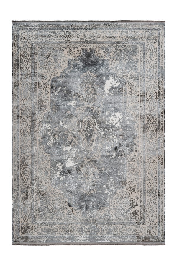 Luxury Picasso Elysee Laagpolig Velvet Vloerkleed Zilver