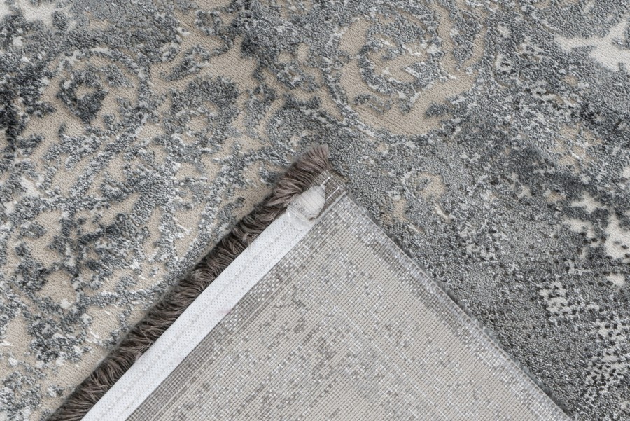 Luxury Picasso Elysee Laagpolig Velvet Vloerkleed Zilver