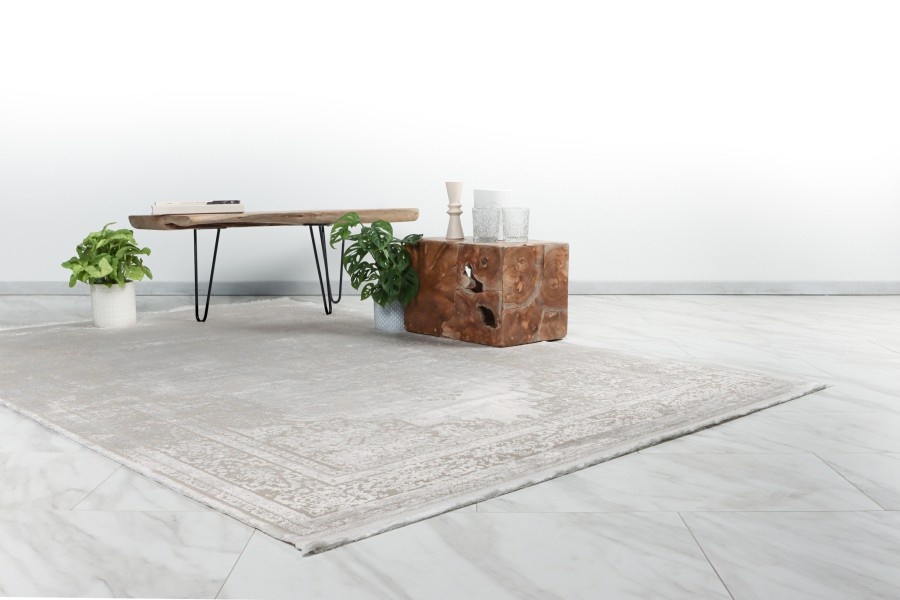 Luxury Picasso Elysee Laagpolig Velvet Vloerkleed Crème