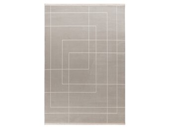 Basic Home Abstract Vloerkleed - Laagpolig Tapijt - Soft Touch - Effen - Lichtgrijs