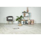 Basic Home Abstract Vloerkleed - Laagpolig Tapijt - Soft Touch - Effen - Lichtgrijs