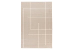 Basic Home Abstract Vloerkleed - Laagpolig Tapijt - Soft Touch - Effen - Beige