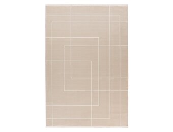 Basic Home Abstract Vloerkleed - Laagpolig Tapijt - Soft Touch - Effen - Beige