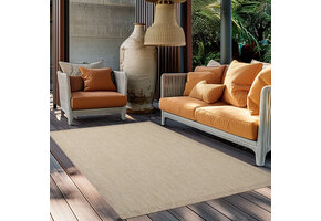 Solid Tuin - Buitenkleed - Indoor & Outdoor - Laagpolig Effen - Beige