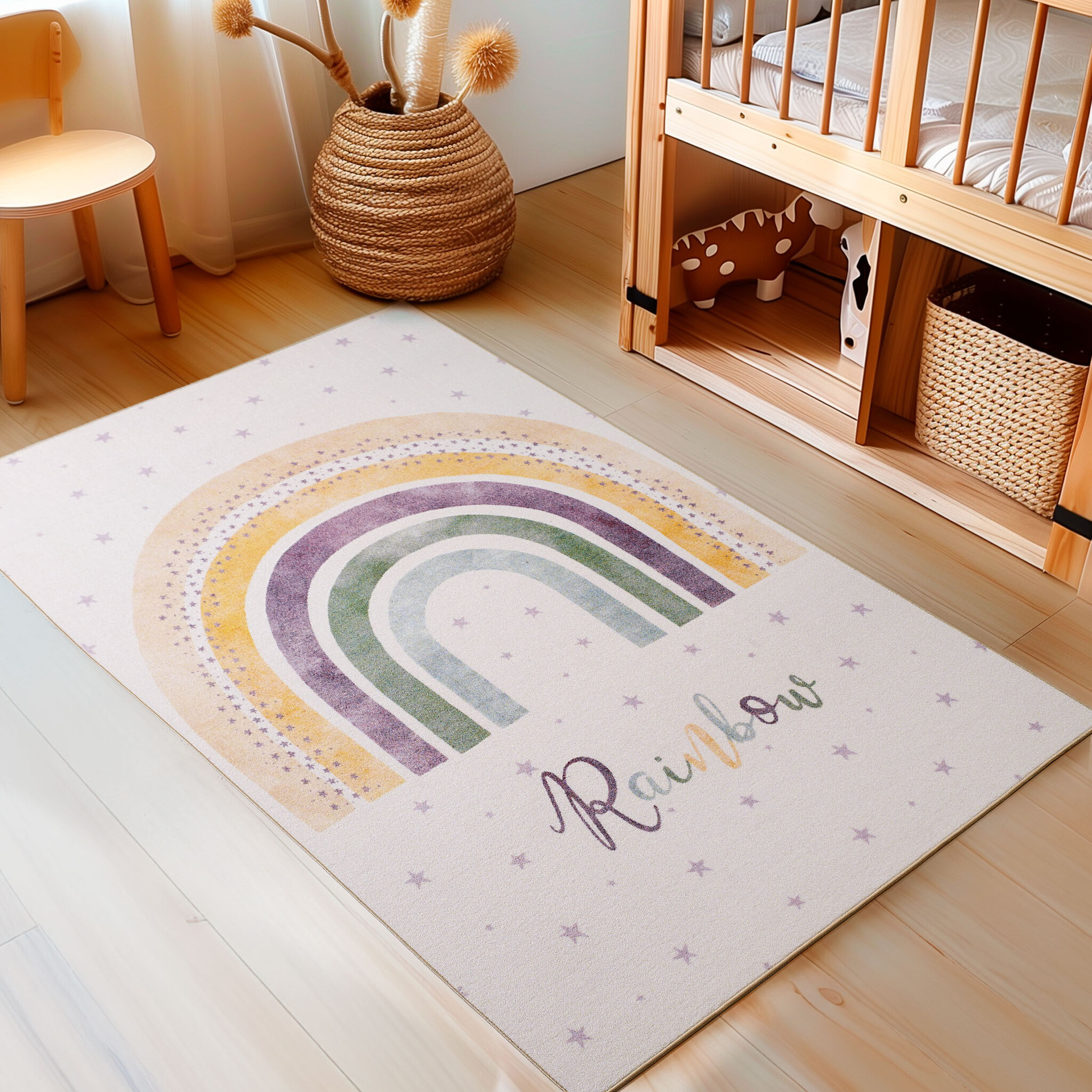 Tapijtenloods Play Kids - Vloerkleed Kinderkamer - Rainbow - Laagpolig Speelkleed - Multi