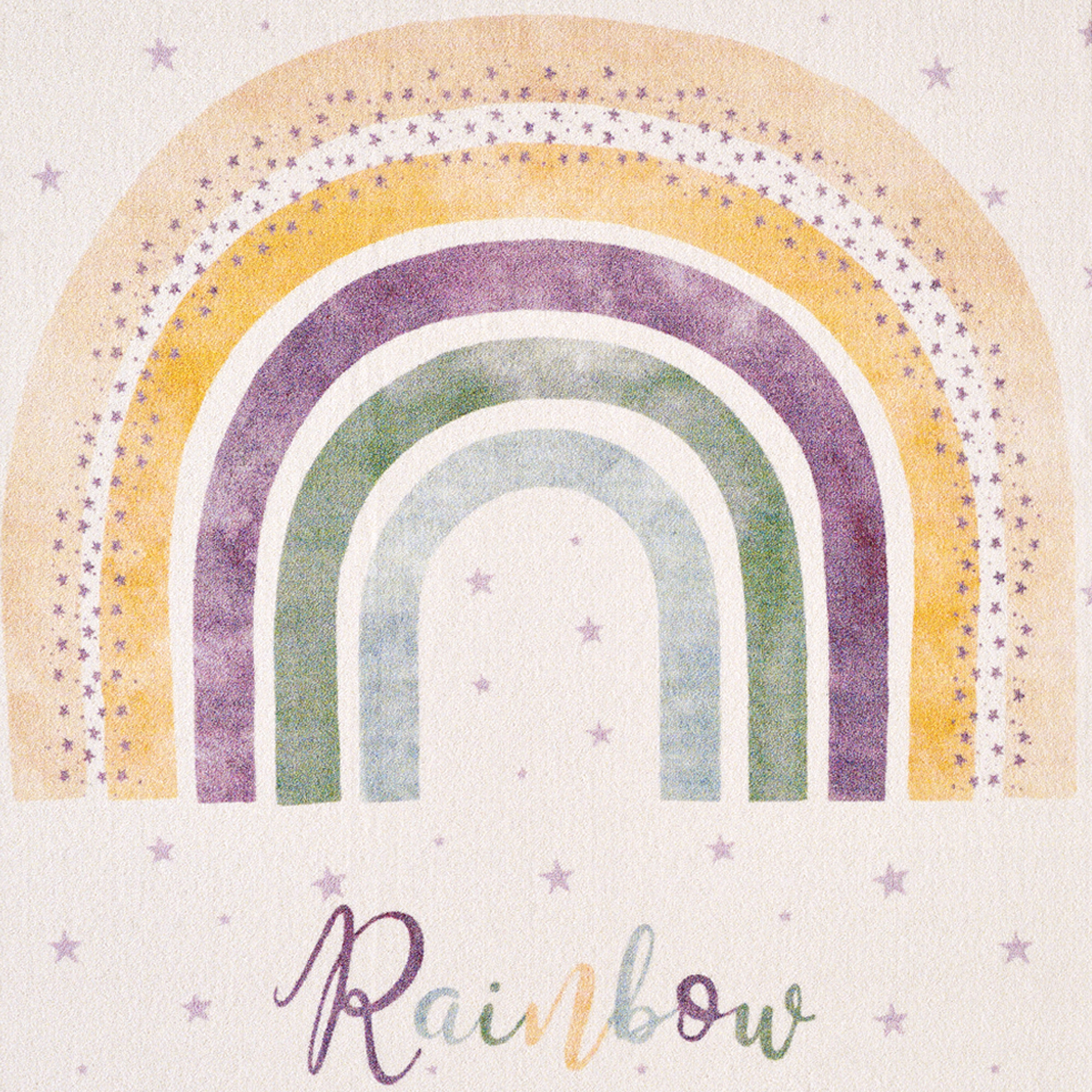 Play Kids - Vloerkleed Kinderkamer -  Rainbow - Laagpolig Speelkleed -  Multi