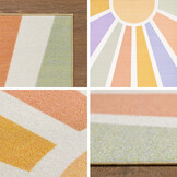 Play Kids - Vloerkleed Kinderkamer -  Sunshine - Laagpolig Speelkleed -  Multi
