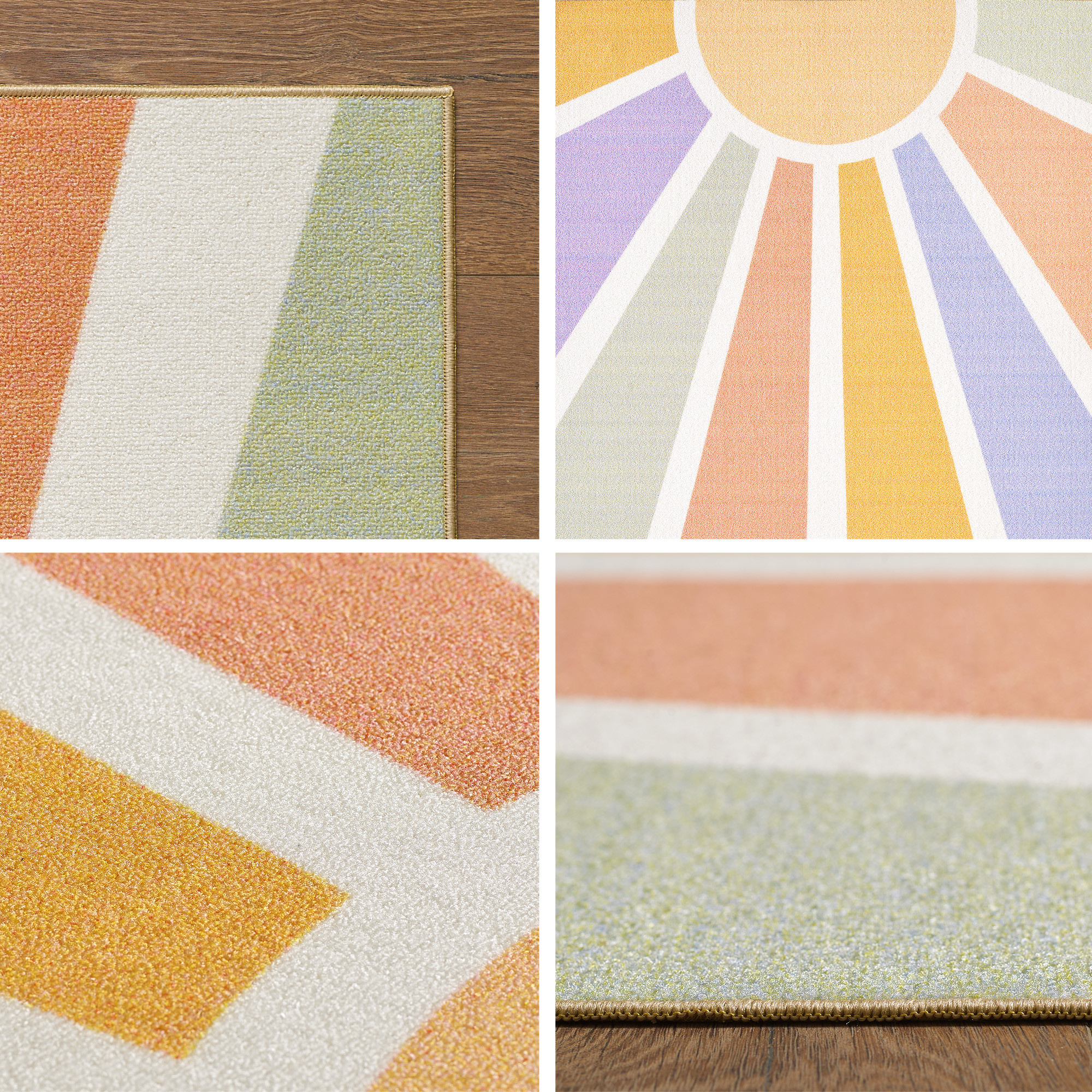 Play Kids - Vloerkleed Kinderkamer -  Sunshine - Laagpolig Speelkleed -  Multi