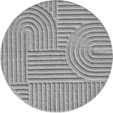 Tapijtenloods Japandi ART - Rond Vloerkleed Boho - Scandinavisch - Laagpolig Effen - Grijs