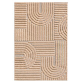 Tapijtenloods Japandi ART - Vloerkleed Boho - Scandinavisch - Laagpolig Effen - Oud Roze