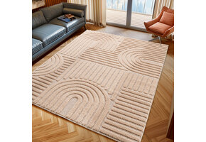 Japandi ART - Vloerkleed Boho - Scandinavisch - Laagpolig Effen - Oud Roze