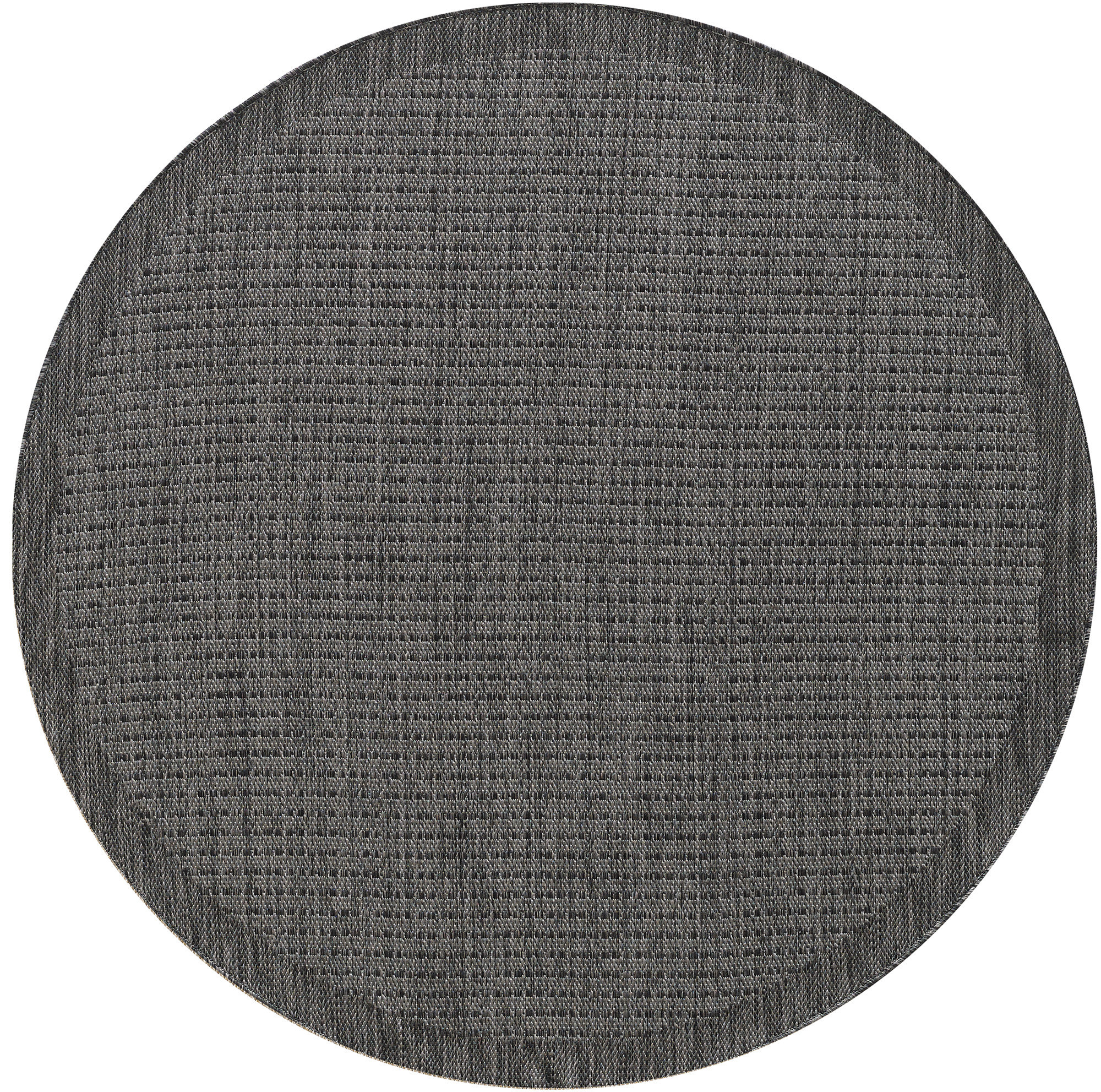 Solid Tuin - Rond Buitenkleed - Indoor & Outdoor - Laagpolig Effen - Zwart