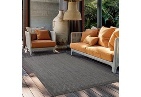 Solid Tuin - Buitenkleed - Indoor & Outdoor - Laagpolig Effen - Zwart