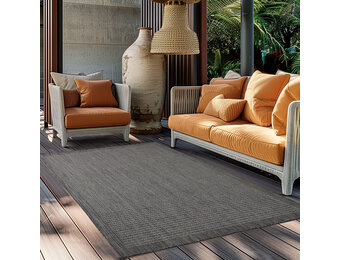 Solid Tuin - Buitenkleed - Indoor & Outdoor - Laagpolig Effen - Zwart