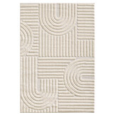 Tapijtenloods Japandi ART - Vloerkleed Boho - Scandinavisch - Laagpolig Effen - Creme