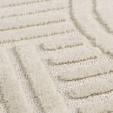 Japandi ART - Vloerkleed Boho - Scandinavisch - Laagpolig Effen - Creme