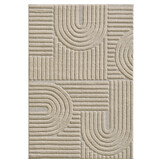 Tapijtenloods Japandi ART - Vloerkleed Boho - Scandinavisch - Laagpolig Effen - Beige