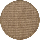Solid Tuin - Rond Buitenkleed - Indoor & Outdoor - Laagpolig Effen - Bruin Beige