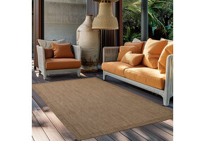 Solid Tuin - Buitenkleed - Indoor & Outdoor - Laagpolig Effen - Bruin Beige