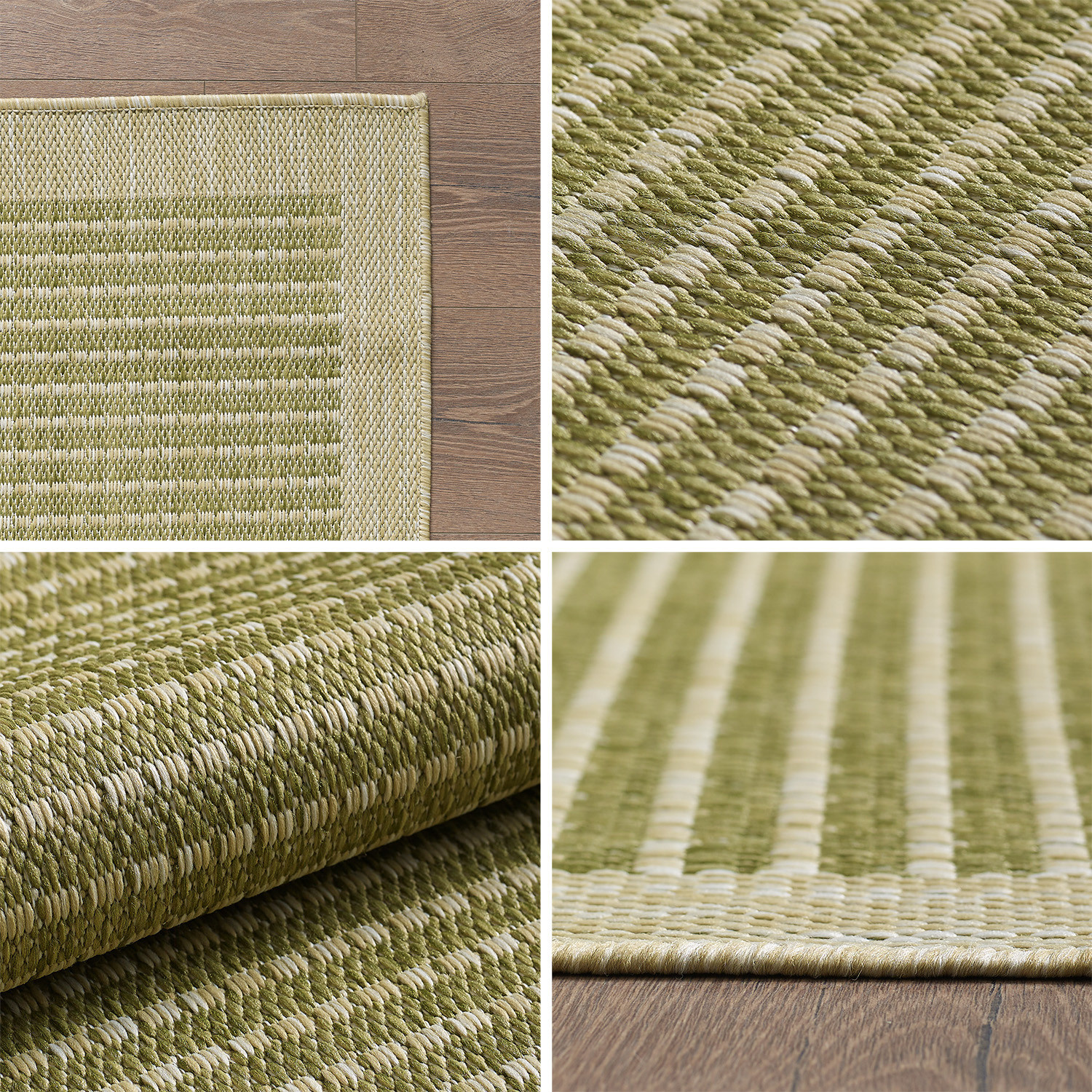 Solid Tuin - Buitenkleed - Indoor & Outdoor - Laagpolig Effen - Groen