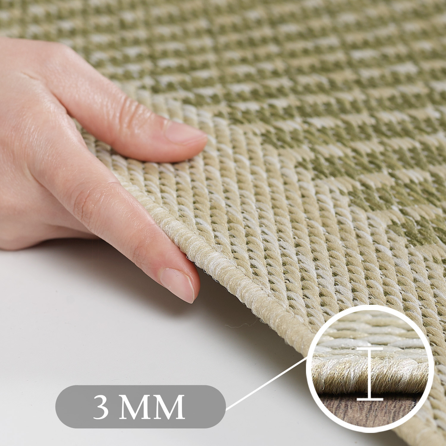 Solid Tuin - Buitenkleed - Indoor & Outdoor - Laagpolig Effen - Groen
