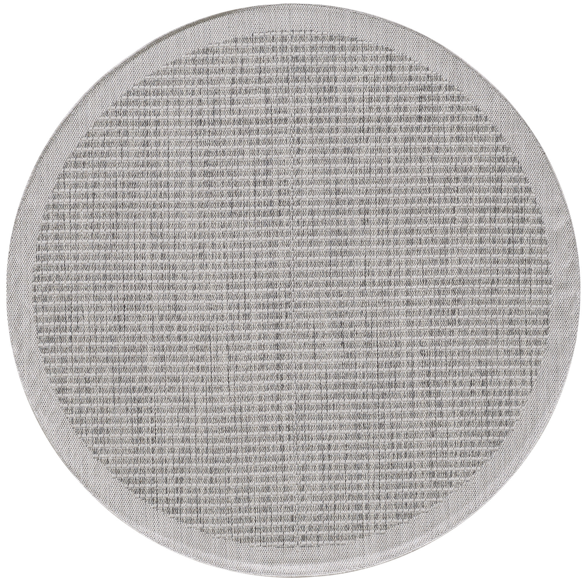 Solid Tuin - Rond Buitenkleed - Indoor & Outdoor - Laagpolig Effen - Grijs
