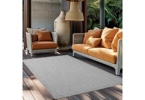 Solid Tuin - Buitenkleed - Indoor & Outdoor - Laagpolig Effen - Grijs