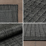 Solid Tuin - Buitenkleed - Indoor & Outdoor - Laagpolig Effen - Zwart