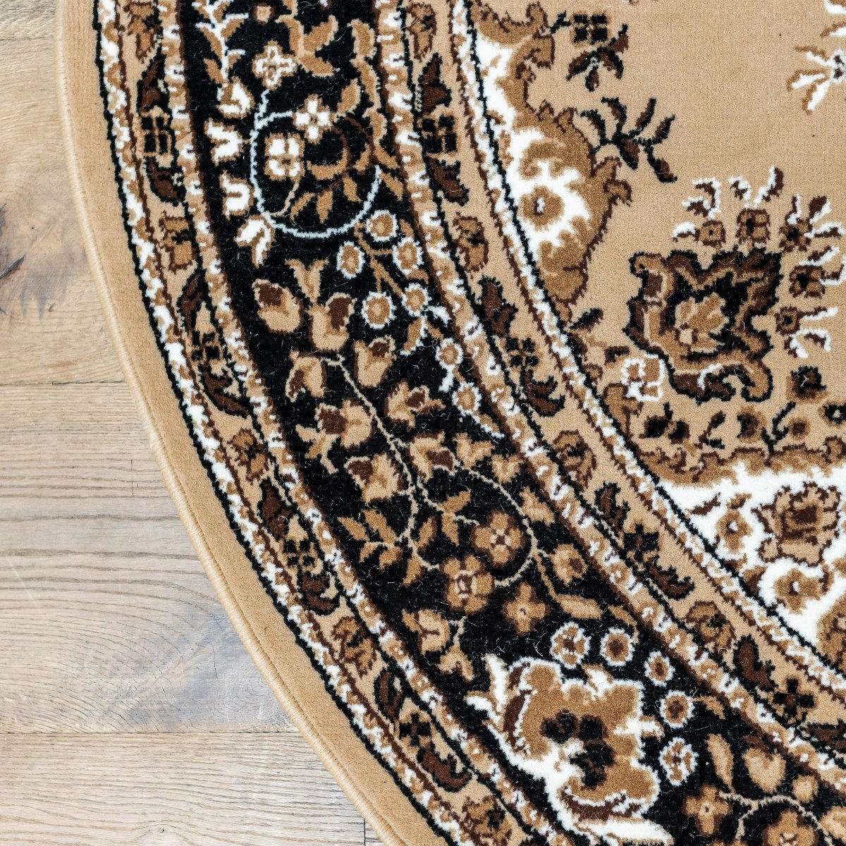 Vintage Klassiek Vloerkleed Bruin - Perzisch - Retro - Nain - 200 CM ROND