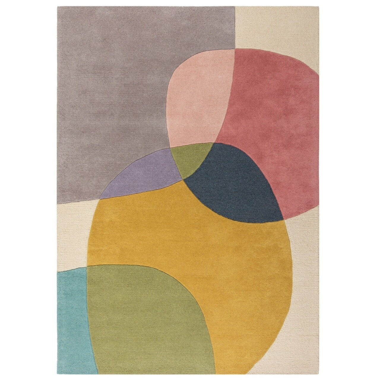 Glow Flair Wollen Vloerkleed Laagpolig Multi - 160x230 cm
