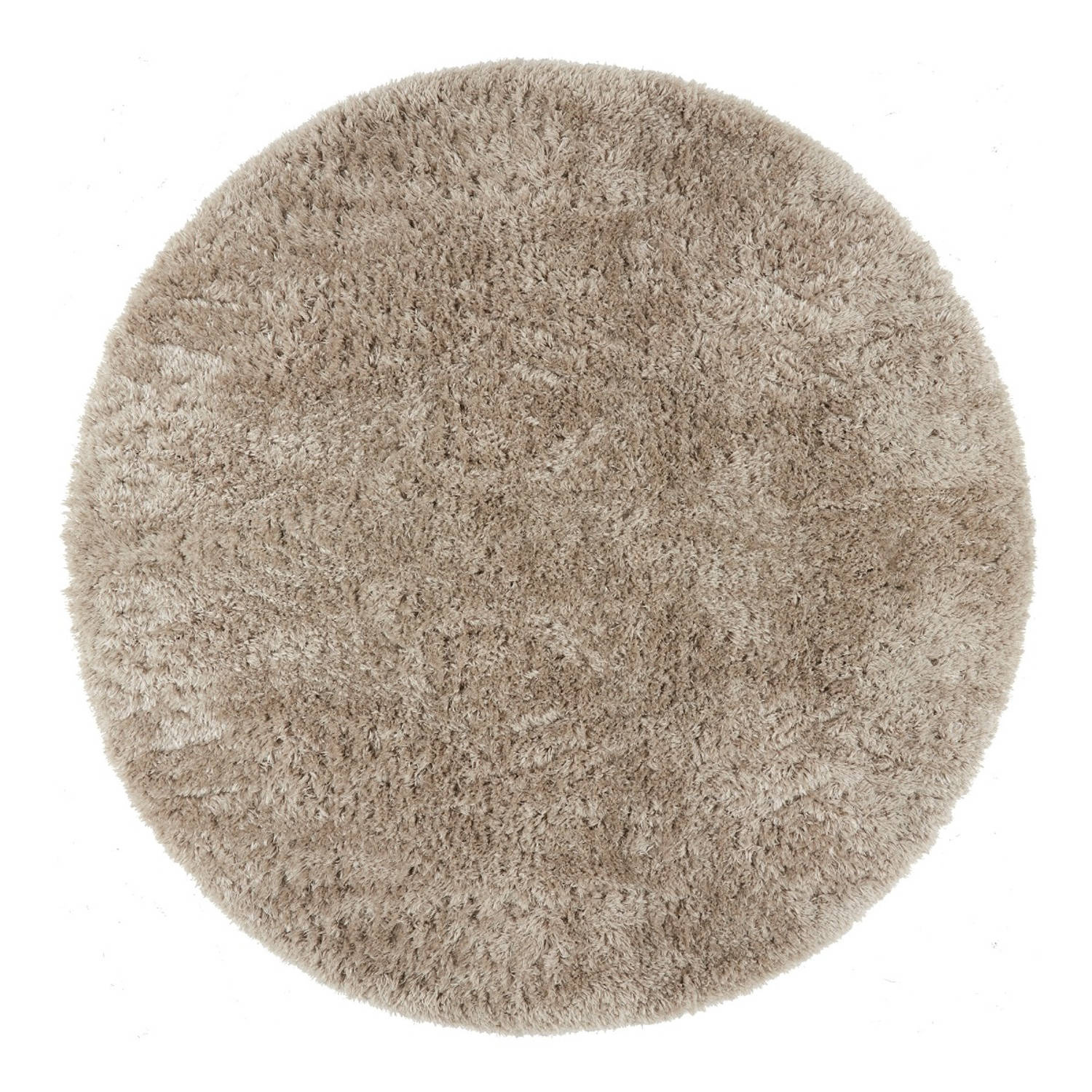 Fender Fluffy Soft Hoogpolig Vloerkleed Creme - 200 CM ROND
