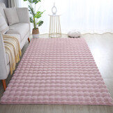 Ambiance Fluffy - Hoogpolig Vloerkleed - Uni Effen Kleur - Roze - Woonkamer Tapijt - Met Katoenen Rug