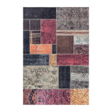 Fiesta Wasbaar Vloerkleed - Laagpolig - Patchwork Design - Multi - Woonkamer Tapijt - Canvas Rug