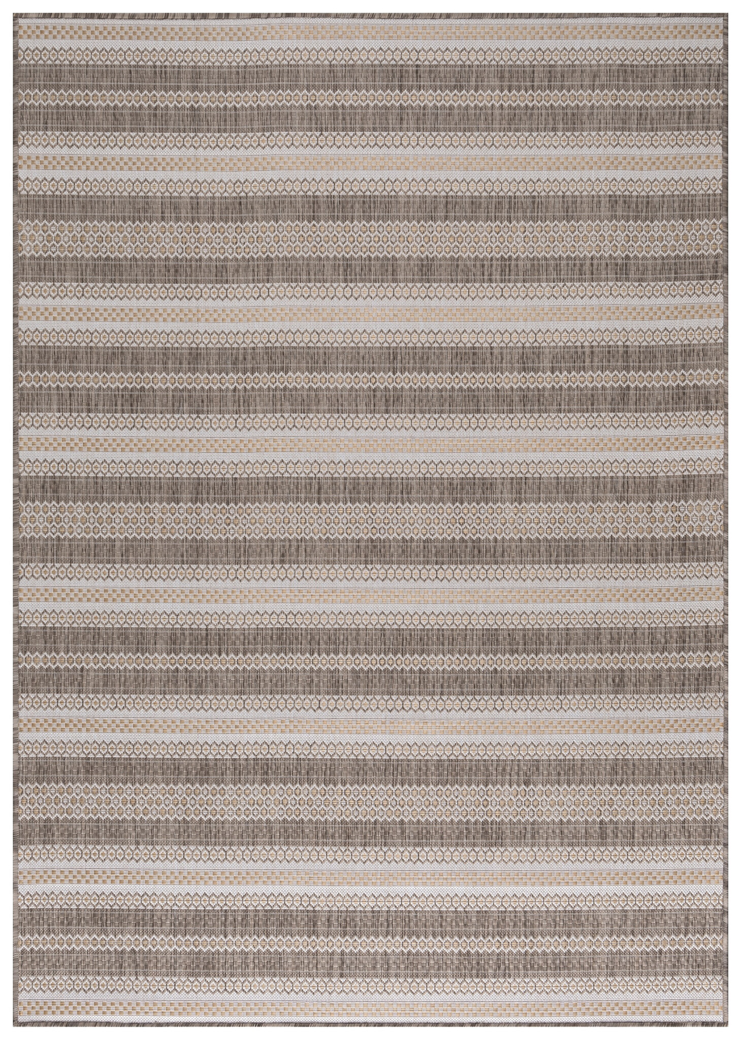 Sunny Outdoor - Tuin Buitenkleed - Vintage Design - Beige - Vloerkleed voor Tuin Terras Balkon