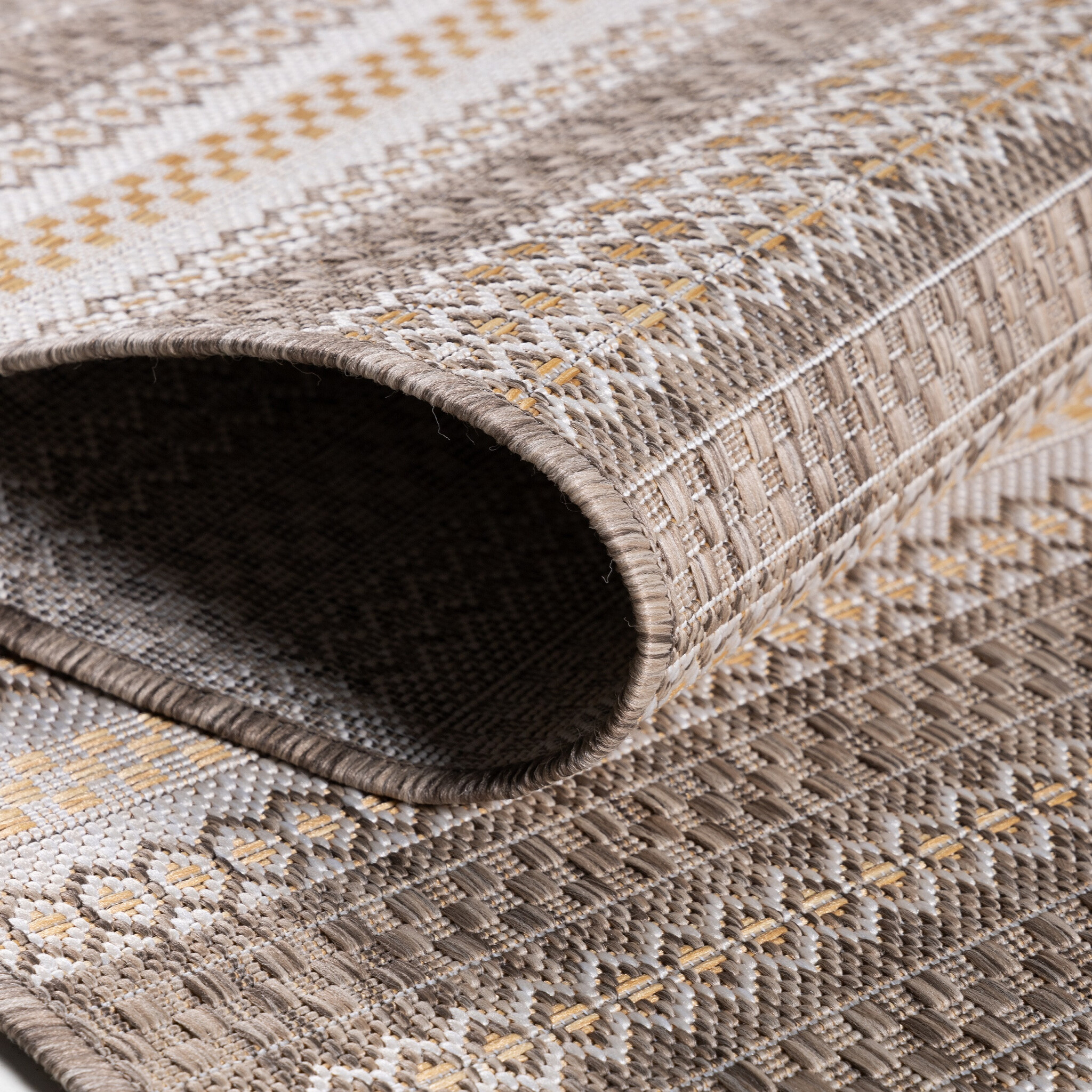 Sunny Outdoor - Tuin Buitenkleed - Vintage Design - Beige - Vloerkleed voor Tuin Terras Balkon