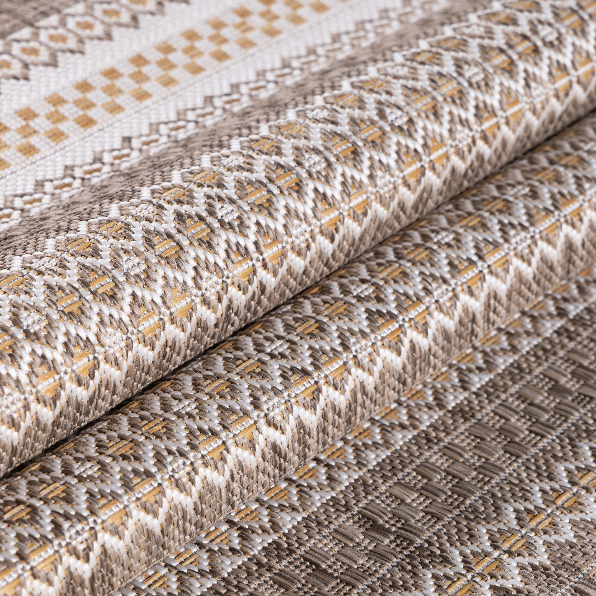Sunny Outdoor - Tuin Buitenkleed - Vintage Design - Beige - Vloerkleed voor Tuin Terras Balkon