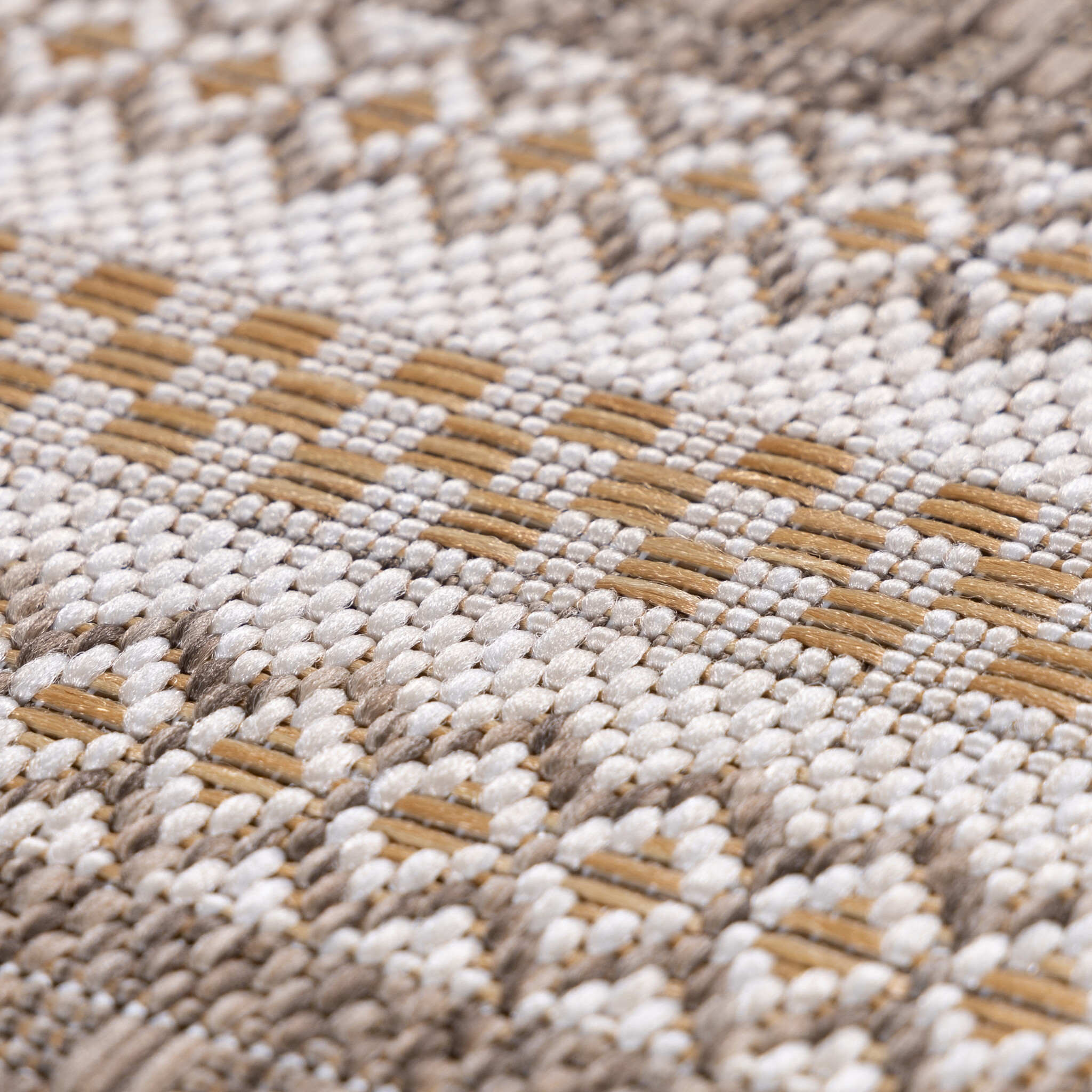 Sunny Outdoor - Tuin Buitenkleed - Vintage Design - Beige - Vloerkleed voor Tuin Terras Balkon