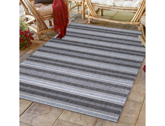 Sunny Outdoor - Tuin Buitenkleed - Vintage Design - Zwart - Vloerkleed voor Tuin Terras Balkon