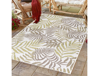 Sunny Outdoor - Tuin Buitenkleed - Palm Design - Beige - Vloerkleed voor Tuin Terras Balkon