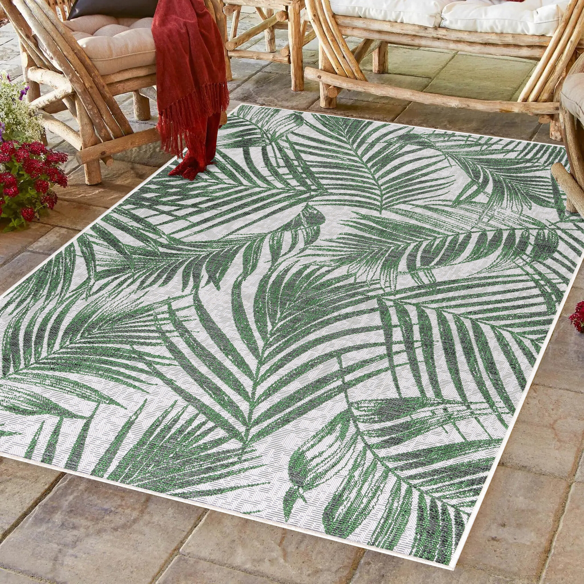Sunny Outdoor - Tuin Buitenkleed - Groen - Vloerkleed voor Tuin Terras Balkon