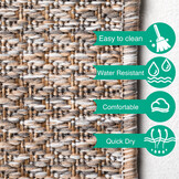 Skanda Home Buitenkleed - In & Outdoor - Uni Design - Beige - Vloerkleed voor Tuin Terras Balkon