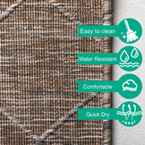 Skanda Home Buitenkleed - In & Outdoor - Geruit Design - Beige - Vloerkleed voor Tuin Terras Balkon