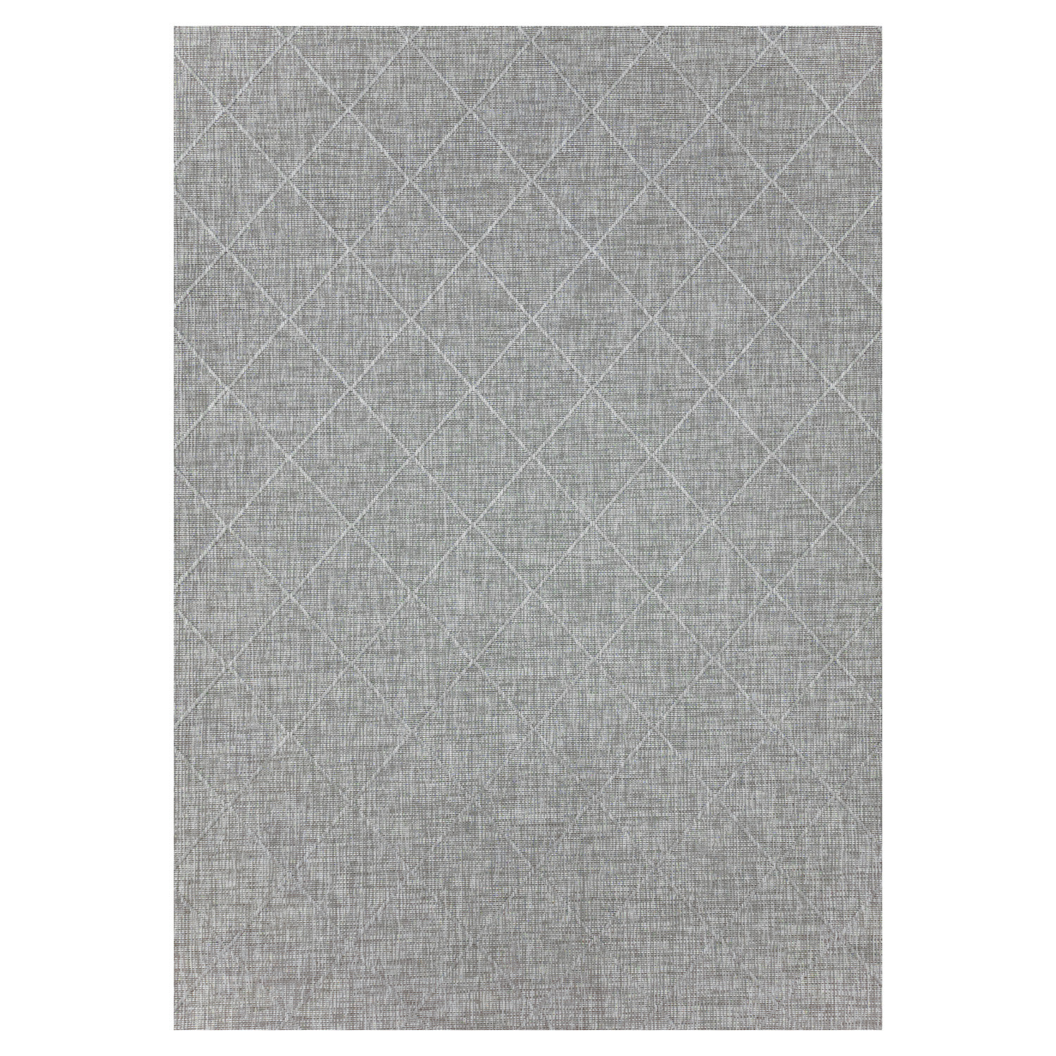 Skanda Home Buitenkleed - In & Outdoor - Geruit Design - Grijs - Vloerkleed voor Tuin Terras Balkon