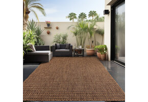 Skanda Home Buitenkleed - In & Outdoor - Uni Design - Terra - Vloerkleed voor Tuin Terras Balkon