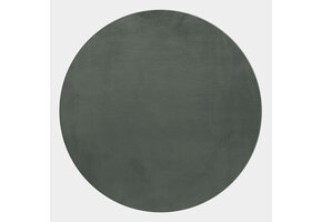 Pouffy Fluffy  - Hoogpolig  Rond Vloerkleed - Uni Kleur -Groen - Woonkamer Tapijt - Katoenen Rug